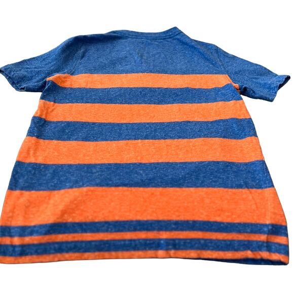 WONDER NATION SHORT SLEEVE T-SHIRT, BOYS, S (6-7), BLUE & ORANGE STRIPES - Picture 6 of 9